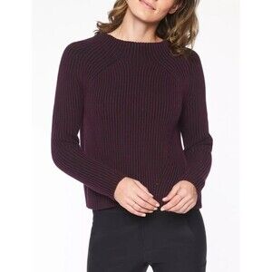 Athleta Rockland Textured Rib Knit Sweater, Auberge Black, XS
